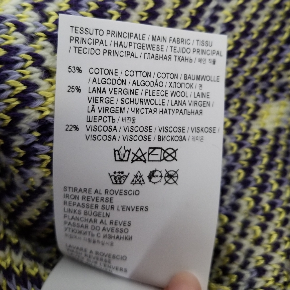 Golden Goose Sequin Embellished Plaid Wool Blend Cardigan Multicolor - Picture 9 of 13